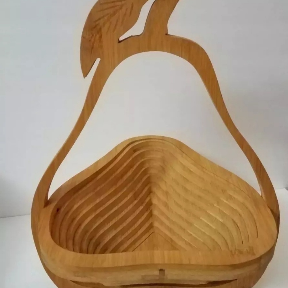 Pear Wooden Collapsible Basket